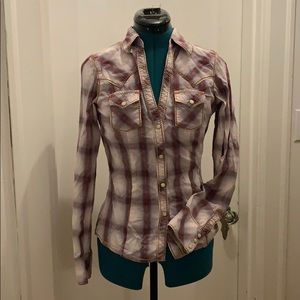 True religion Pearl-snap cowgirl blouse